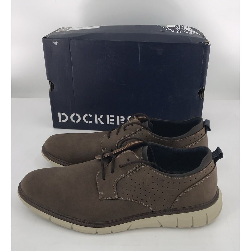Dockers Shoes Mens Size 13 Frontera‎ 24 Brown Faux Suede Lace Up